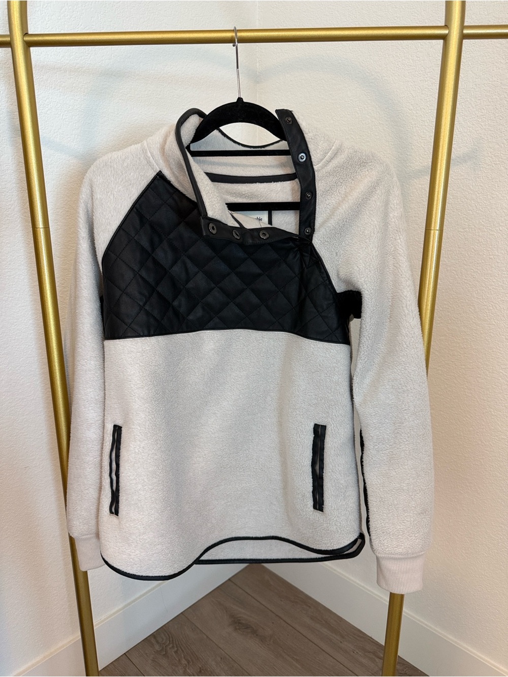 Abercrombie & Fitch Cream Fleece with Black Trim